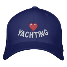 I heart yachting embroidered hats