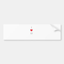 I heart you bumper stickers