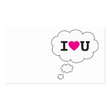 i heart you business card