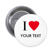 I HEART (your text) Button