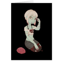 I heart Zombie Girl - Zombie Card