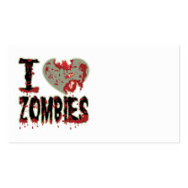 I Heart Zombies Business Card Templates