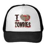 i heart zombies! mesh hats