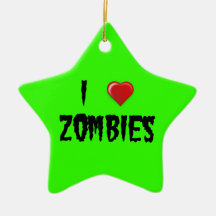 I Heart Zombies Ornaments