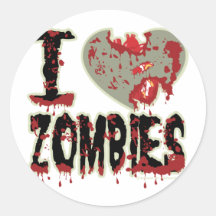 i heart zombies! sticker