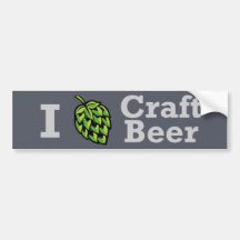 I [hop] Craft Beer Sticker Bumper Sticker