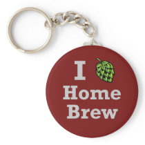 I [hop] Home Brew Keychain
