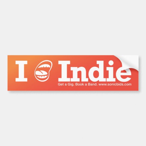 I [☺] Indie Bumper Sticker