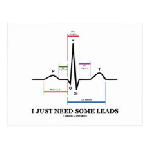 I Just Need Some Leads (ECG/EKG Heartbeat) Post Cards