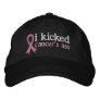 I Kicked Cancer's Ass - Breast Cancer Embroidered Baseball Caps