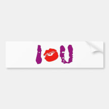 I kiss you autosticker