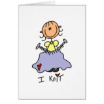 I Knit Stick Figure Tshirts and Gifts cards