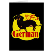 I Know A Little German Card