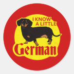 I Know A Little German Stickers