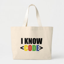 I Know CODE Canvas Bags