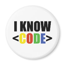 I Know CODE Refrigerator Magnet