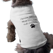 I know I'm Cute. Now you may rub my belly Dog Clothes