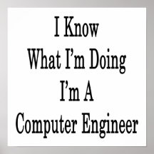 I Know What I'm Doing I'm A Computer Engineer Poster
