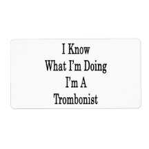I Know What I'm Doing I'm A Trombonist Shipping Labels