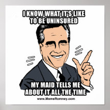 I KNOW WHAT IT'S LIKE TO BE UNINSURED POSTER