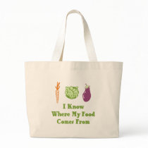I Know Where My Food Comes From Tote Bag