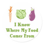 I Know Where My Food Comes From stickers