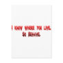 i know where You Live Postcards