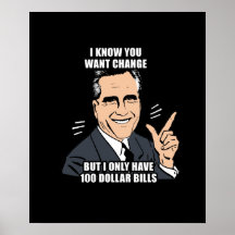 I know you want change but i only have 100 dollar poster