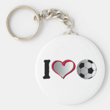 I le football de coeur porte-clefs