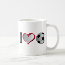 I le football de coeur tasse à café