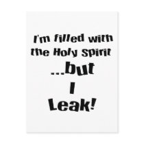 I leak! post card