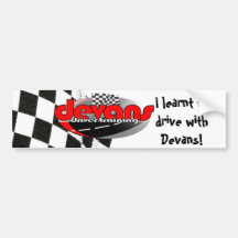 I Learnt To Drive With Devans Bumper Sticker