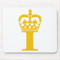 I - Letter - Name Mouse Pads