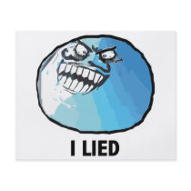 I Lied Rage Face Meme Full Colour Flyer