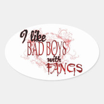 I like Badboys with Fangs Stickers