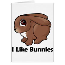 I Like Bunnies Greeting Cards