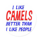 I Like Camels Better Than I Like People Sticker