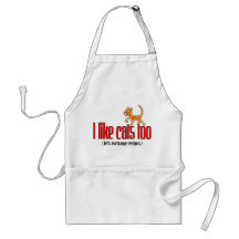 I like cats too aprons