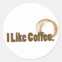 I Like Coffee. Round Stickers