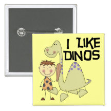 I Like Dinos - Boy Tshirts and Gifts Pin