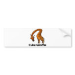 I Like Giraffes bumper stickers