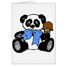 I Like Ice Cream Bear Greeting Card