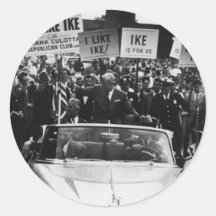 I Like Ike Dwight D. Eisenhower Campaign Round Stickers