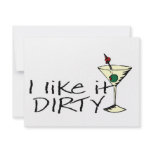 I Like It Dirty Martini invitations