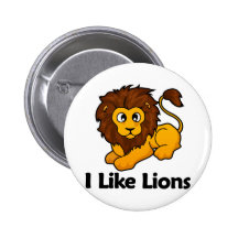 I Like Lions Buttons