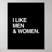 I LIKE MEN AND WOMEN PRINT