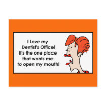 I like my dentists office postcards