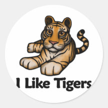 I Like Tigers Sticker