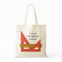 I Like to Draw Lines Tote Tote Bags