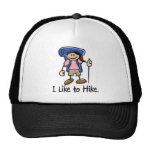 I Like to Hike Girl - Blue Backpack Mesh Hat